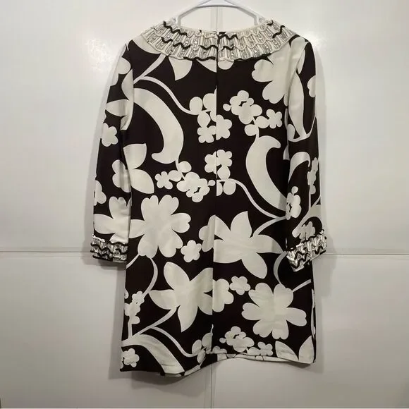 Tory Burch 100% Silk Soft Structured Floral Midi Dress